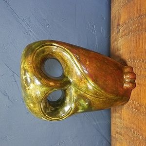 VINTAGE Modern Ceramic 1970's style OWL statuette